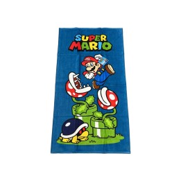 NINTENDO: SUPER MARIO - Asciugamano / Telo mare "Mario vs Piranha Plant" (70 x 140cm)
