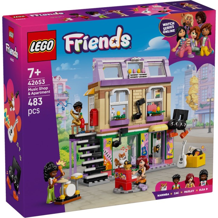 LEGO 42653 FRIENDS - Negozio di musica e appartamento