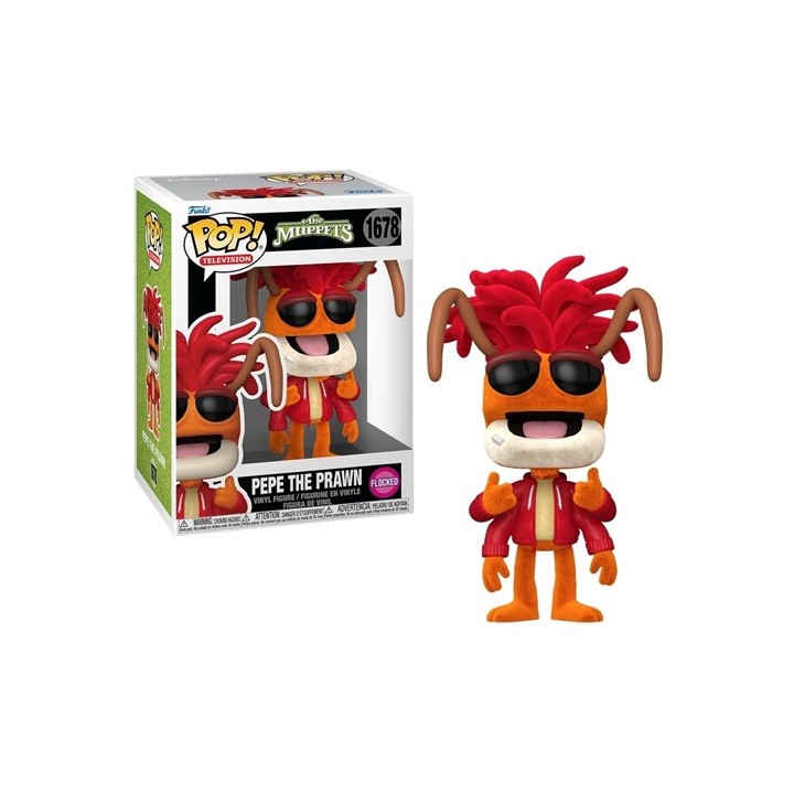 FUNKO POP Television Muppets -1678 Pepe The Prawn (Flocked) 9cm