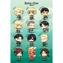 ABYSTYLE ATTACK ON TITAN - Poster Maxi 91.5x61 : " Characters"