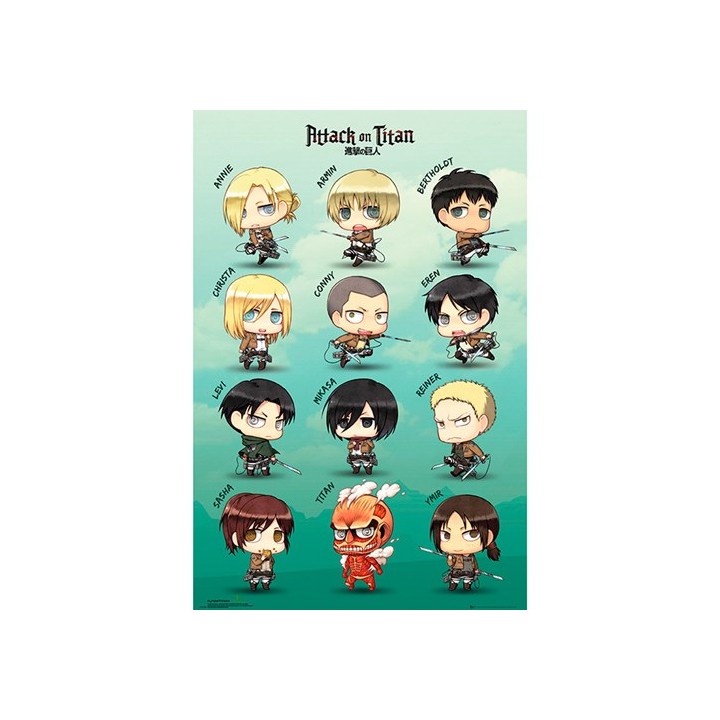 ABYSTYLE ATTACK ON TITAN - Poster Maxi 91.5x61 : " Characters"