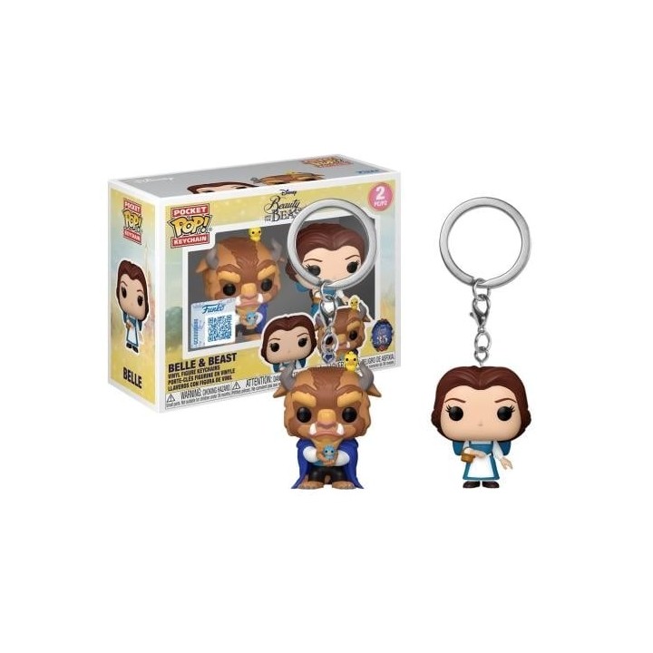 FUNKO POP Keychain Disney: Beauty And The Beast 2Pack - Belle & Beast.