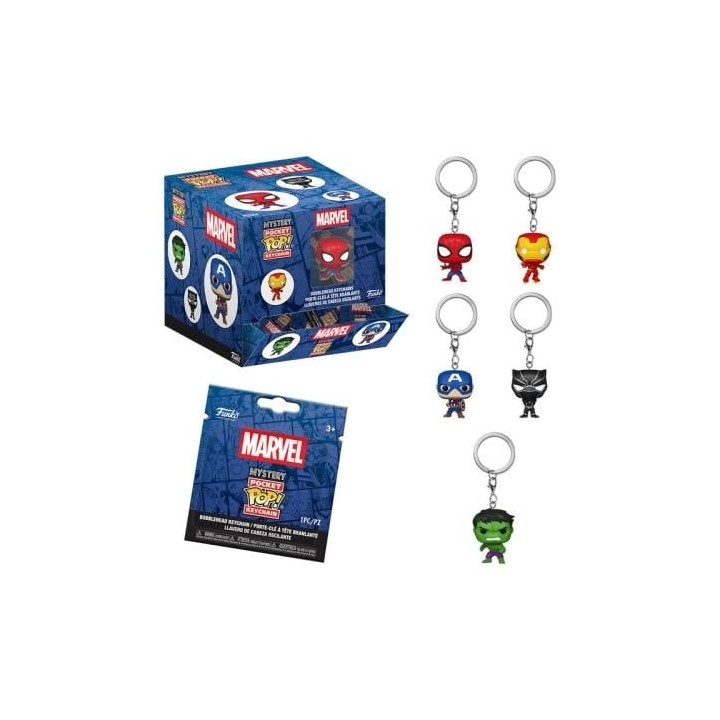 FUNKO Mystery POP Keychain - Marvel Comics 12pz