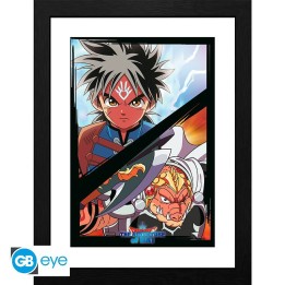 ABYSTYLE DRAGON QUEST - Poster incorniciato: "Dai vs Crocodine" (30x40)