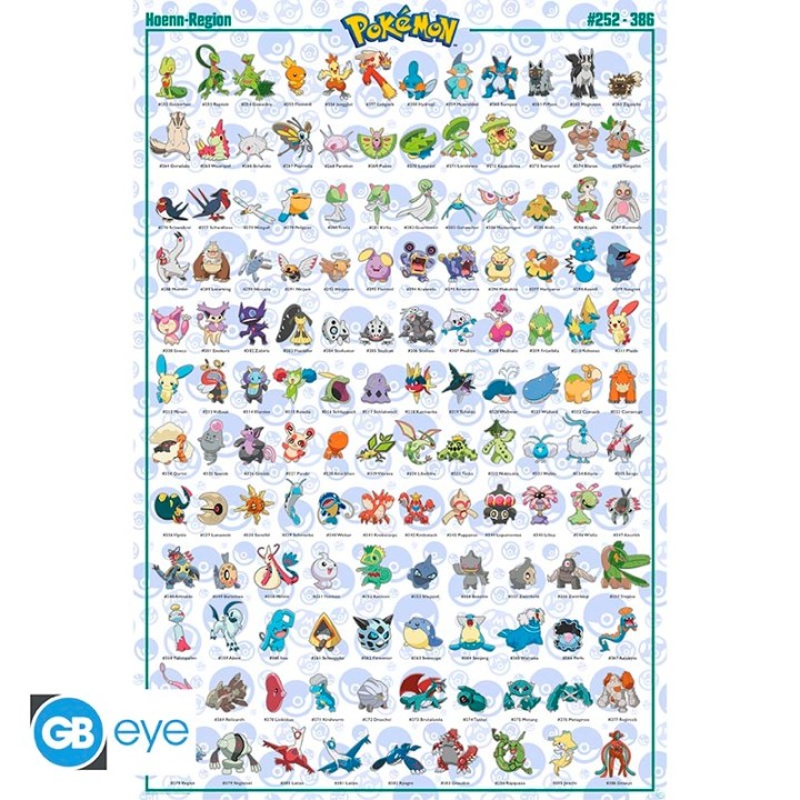 ABYSTYLE POKEMON - Poster grande: "Hoenn Pokemon German" (91.5x61)
