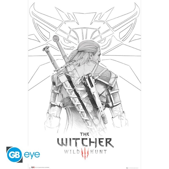 ABYSTYLE THE WITCHER - Poster Maxi 91.5x61 :" Geralt Sketch"