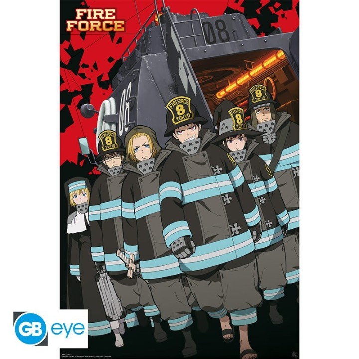 ABYSTYLE FIRE FORCE - Poster grande: "Key art S1 8° brigata" (91.5x61)