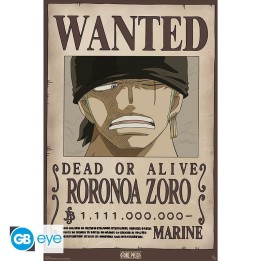ABYSTYLE ONE PIECE - Poster Maxi (91.5x61): "Wanted Zoro Wano"
