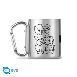 ABYSTYLE BT21 - Tazza con moschettone in acciaio 235 ml: Pile up
