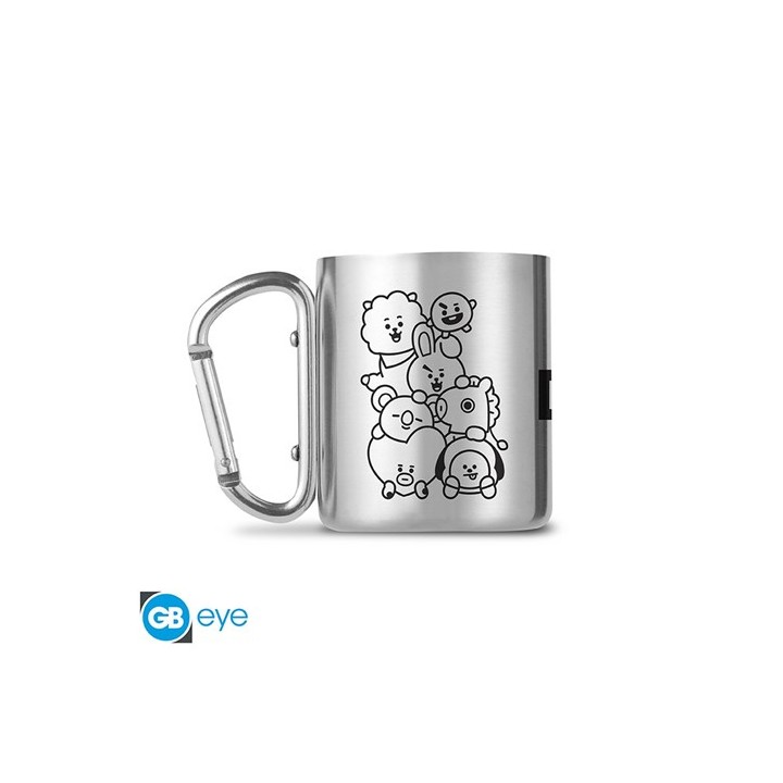 ABYSTYLE BT21 - Tazza con moschettone in acciaio 235 ml: Pile up