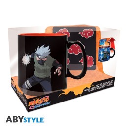 ABYSTYLE NARUTO SHIPPUDEN - Gift Set: Tazza termosensibile 460 ml + Sottobicchiere Akatsuki