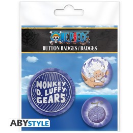 ABYSTYLE ONE PIECE - Badge Pack - Luffy Gear 5th X4