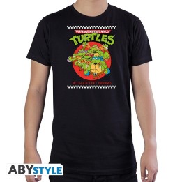 ABYSTYLE TEENAGE MUTANT NINJA TURTLES - T-shirt: "Pizza group" (L) Nera