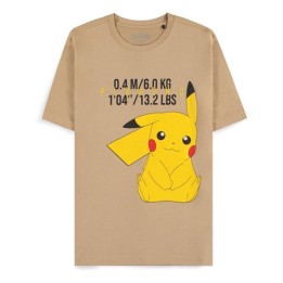DIFUZED Pokémon - Beige Pikachu Unisex Short Sleeved T-shirt M