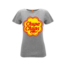 CHUPA CHUPS - T-shirt logo S grigia donna