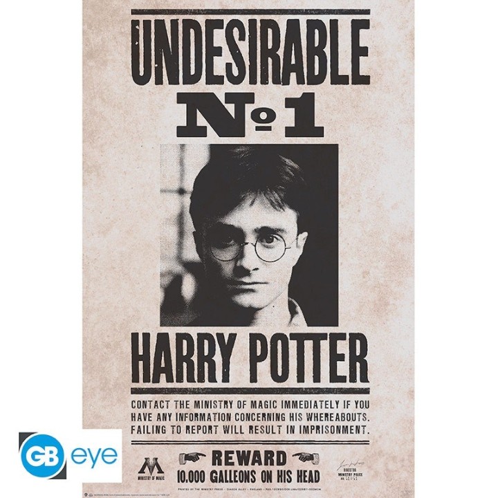 ABYSTYLE HARRY POTTER - POSTER " Wanted Harry " (91.5x61Cm)