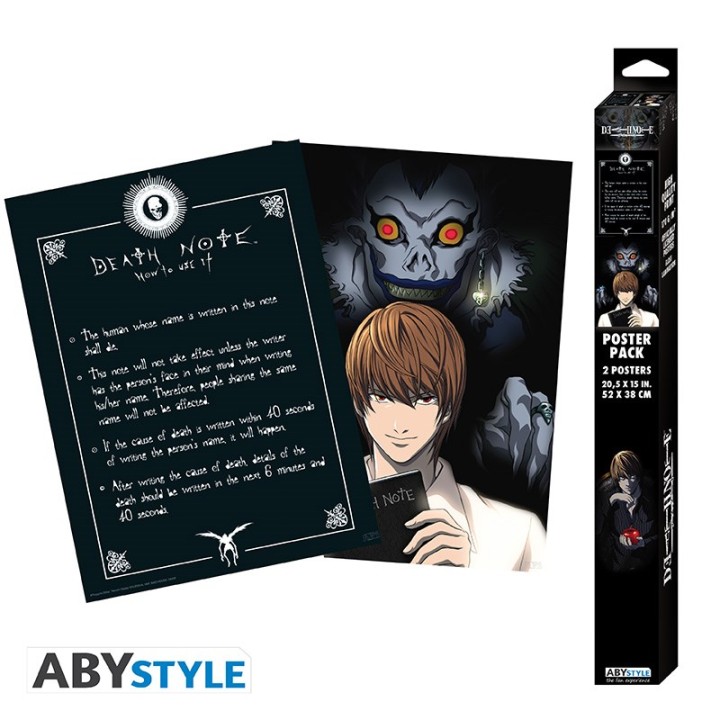 ABYSTYLE DEATH NOTE - Set 2 Poster: "Light & Death Note" (52x38)