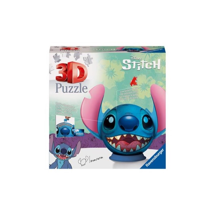 RAVENSBURGER Stitch - con orecchie3D Puzzleball 72 pezzi