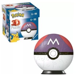 RAVENSBURGER Pokémon Masterball viola 3D Puzzleball 54 pezzi