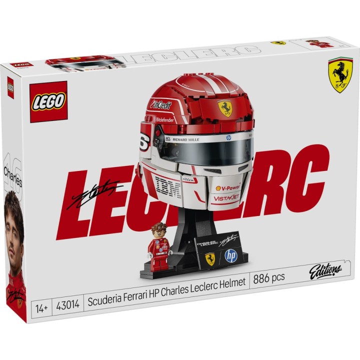 LEGO 43014 EDITIONS VEHICLES - Casco di Charles Leclerc Scuderia Ferrari HP