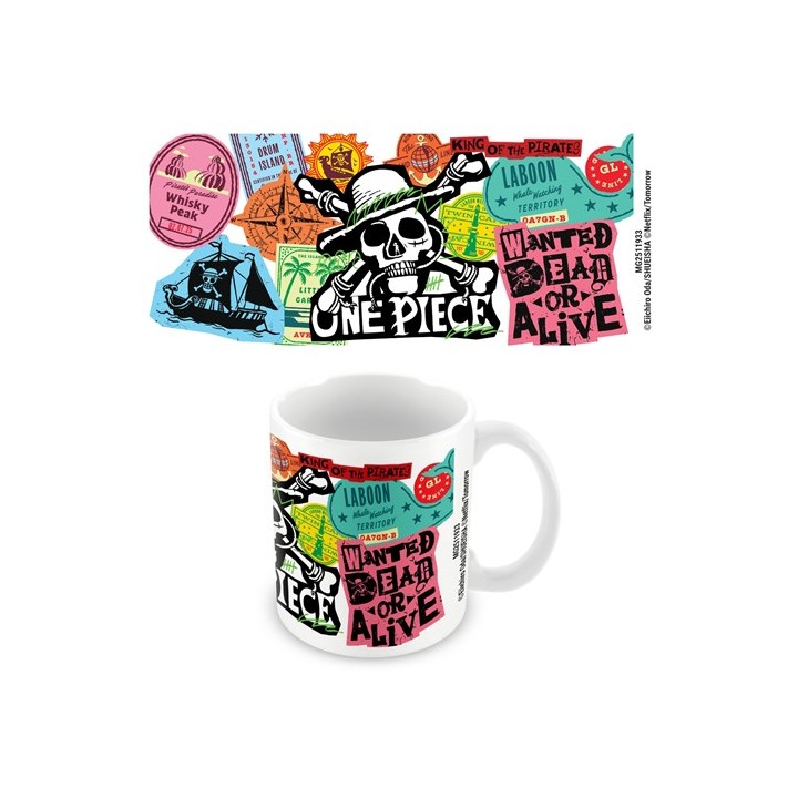 PYRAMID ONE PIECE LIVE ACTION SERIES 2 (STICKERS) WHITE POD MUG