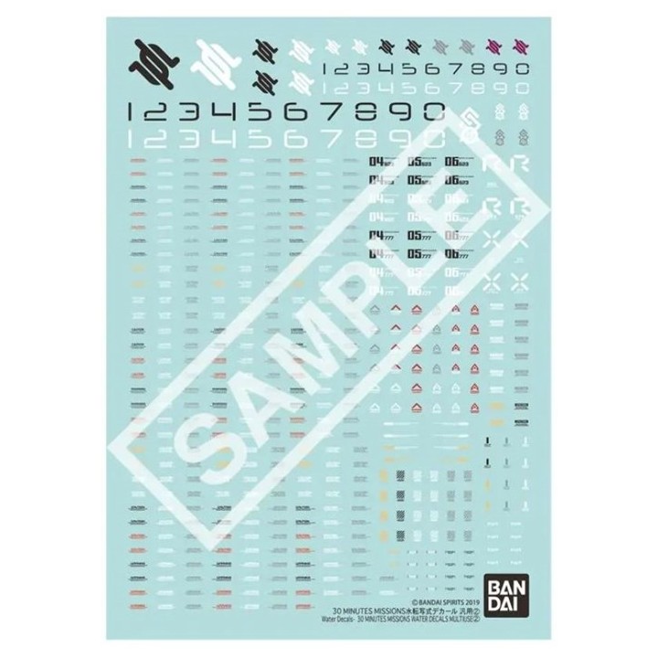 BANDAI 30 MINUTES MISSIONS WATER DECALS MULTIUSE 2