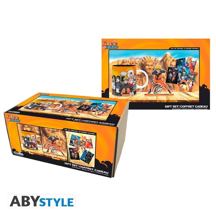 ABYSTYLE NARUTO SHIPPUDEN: Tazza 320ml + Acryl + Postcards "Naruto"