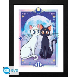 ABYSTYLE SAILOR MOON - Poster incorniciato (30x40): "Luna & Artemis"