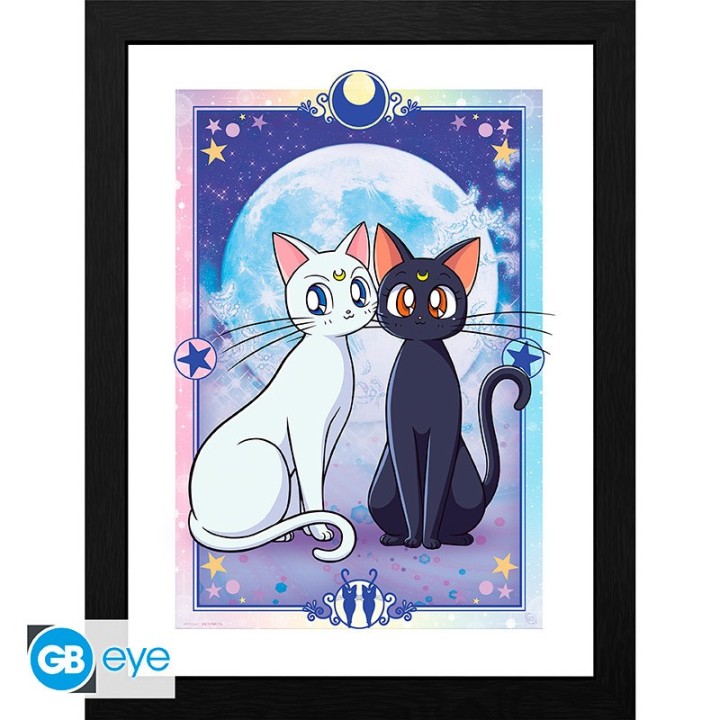 ABYSTYLE SAILOR MOON - Poster incorniciato (30x40): "Luna & Artemis"