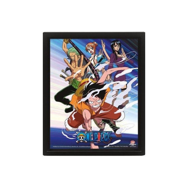 PYRAMID ONE PIECE (STRAW HAT PIRATES ASSAULT) - POSTER 3D LENTICULAR INCORNICIATO