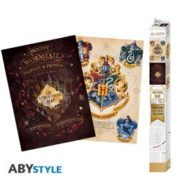 ABYSTYLE HARRY POTTER - Set 2 Poster: Crest & Marauders (52x38)