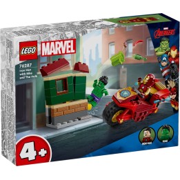 LEGO 76287 SUPER HEROES MARVEL - Iron Man con moto e The Hulk