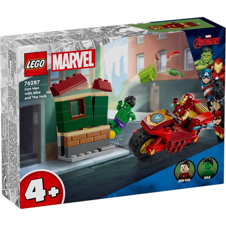 LEGO 76287 SUPER HEROES MARVEL - Iron Man con moto e The Hulk