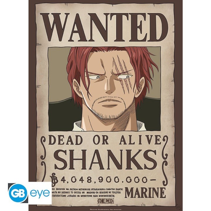 ABYSTYLE ONE PIECE - Poster: "Wanted Shanks" (52x38)