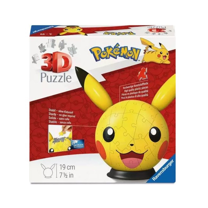 RAVENSBURGER Pokémon Pikachu - con orecchie