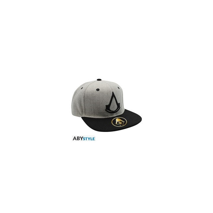 ABYSTYLE ASSASSIN'S CREED: CAPPELLINO GRIGIO CON LOGO NERO