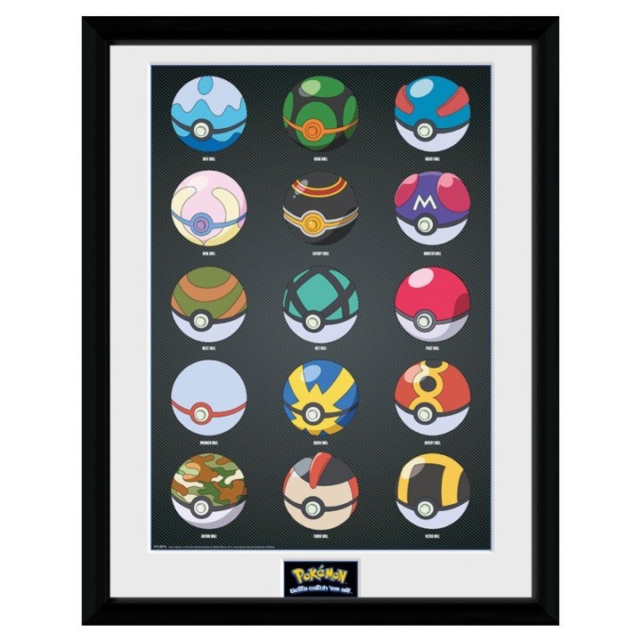 ABYSTYLE POKEMON - Poster incorniciato: "Pokeballs" (30x40)