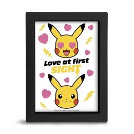 ABYSTYLE POKEMON - Poster incorniciato: "LOVE AT FIRST SIGHT"