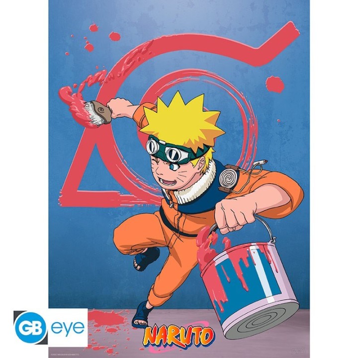 ABYSTYLE NARUTO - Poster 52x38 : " Naruto & Konoha emblem"