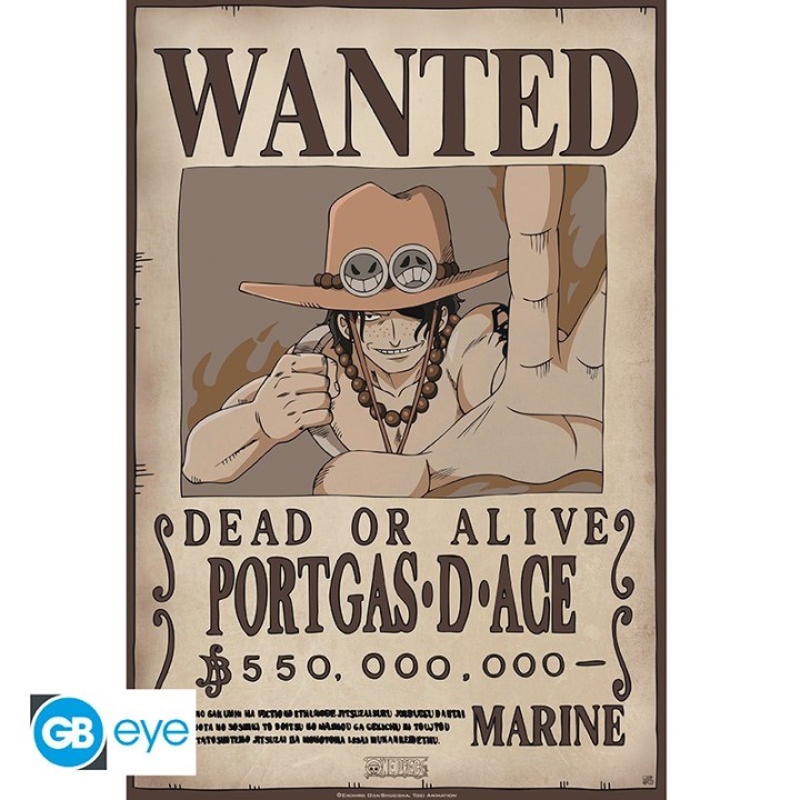 ABYSTYLE ONE PIECE - Poster: "Wanted Ace" (52x35)