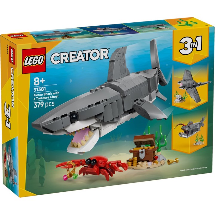 LEGO 31381 CREATOR - Squalo con scrigno del tesoro