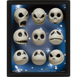 PYRAMID NIGHTMARE BEFORE CHRISTMAS (JACK EXPRESSIONS) - POSTER 3D LENTICULAR INCORNICIATO