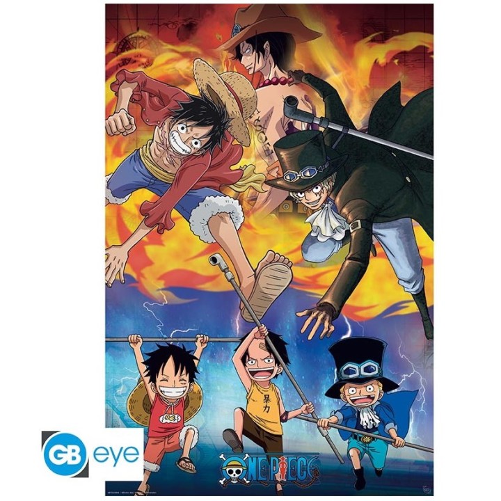 ABYSTYLE ONE PIECE - Poster Maxi 91.5x61 :" Ace Sabo Luffy"