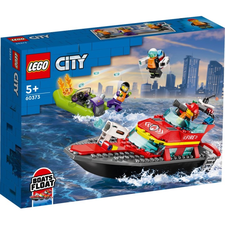 LEGO 60373 CITY - Barca di soccorso antincendio
