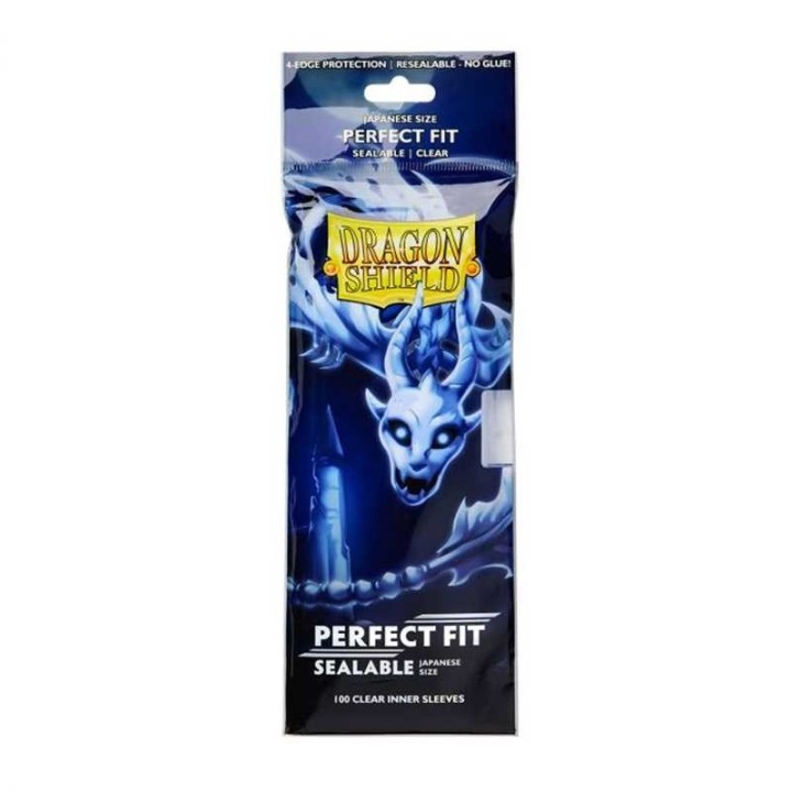 DRAGON SHIELD Perfect Fit Small Sealable Sleeves - Clear 'Yama' (100 Sleeves)