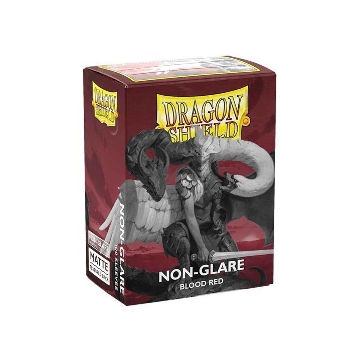 DRAGON SHIELD Matte Standard - Non-Glare Blood Red (100 Sleeves)