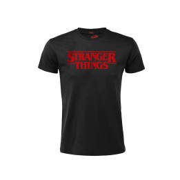 STRANGER THINGS : LOGO T-SHIRT M NERA