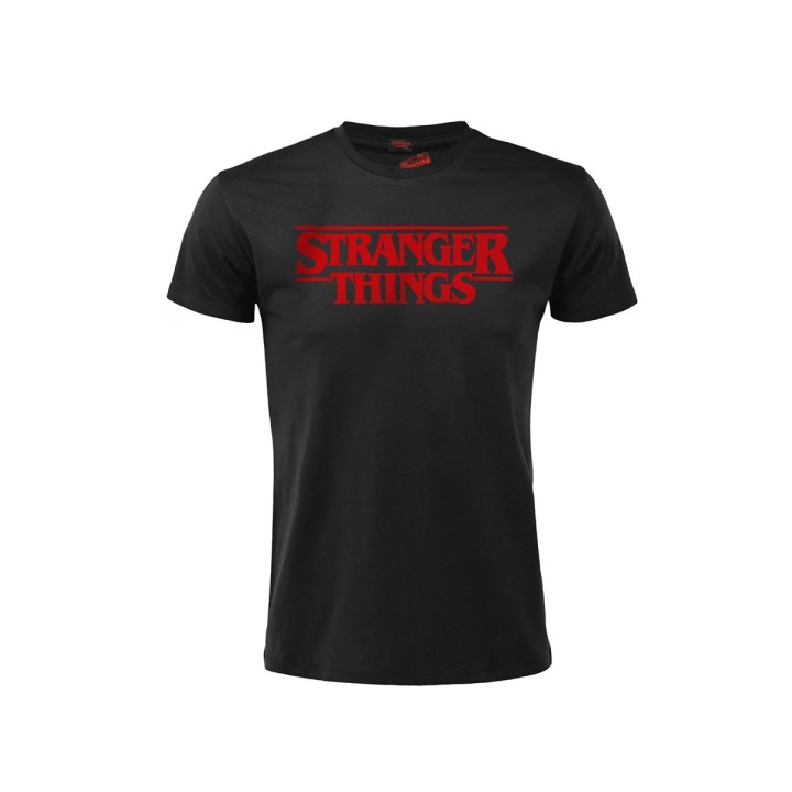 STRANGER THINGS : LOGO T-SHIRT M NERA
