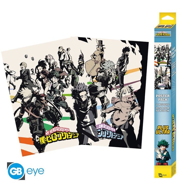 ABYSTYLE MY HERO ACADEMIA - Set 2 Poster piccoli: "Heroes/Villains" (52x38)