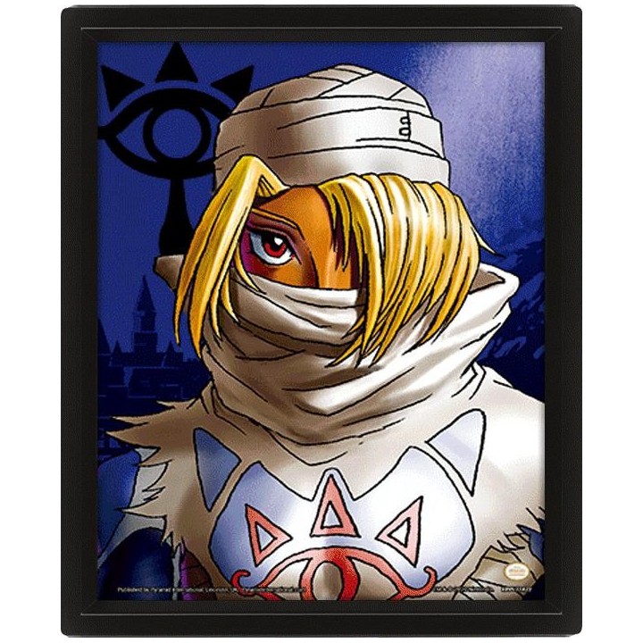 PYRAMID THE LEGEND OF ZELDA (ZELDA TO SHEIK) - POSTER 3D LENTICULAR INCORNICIATO